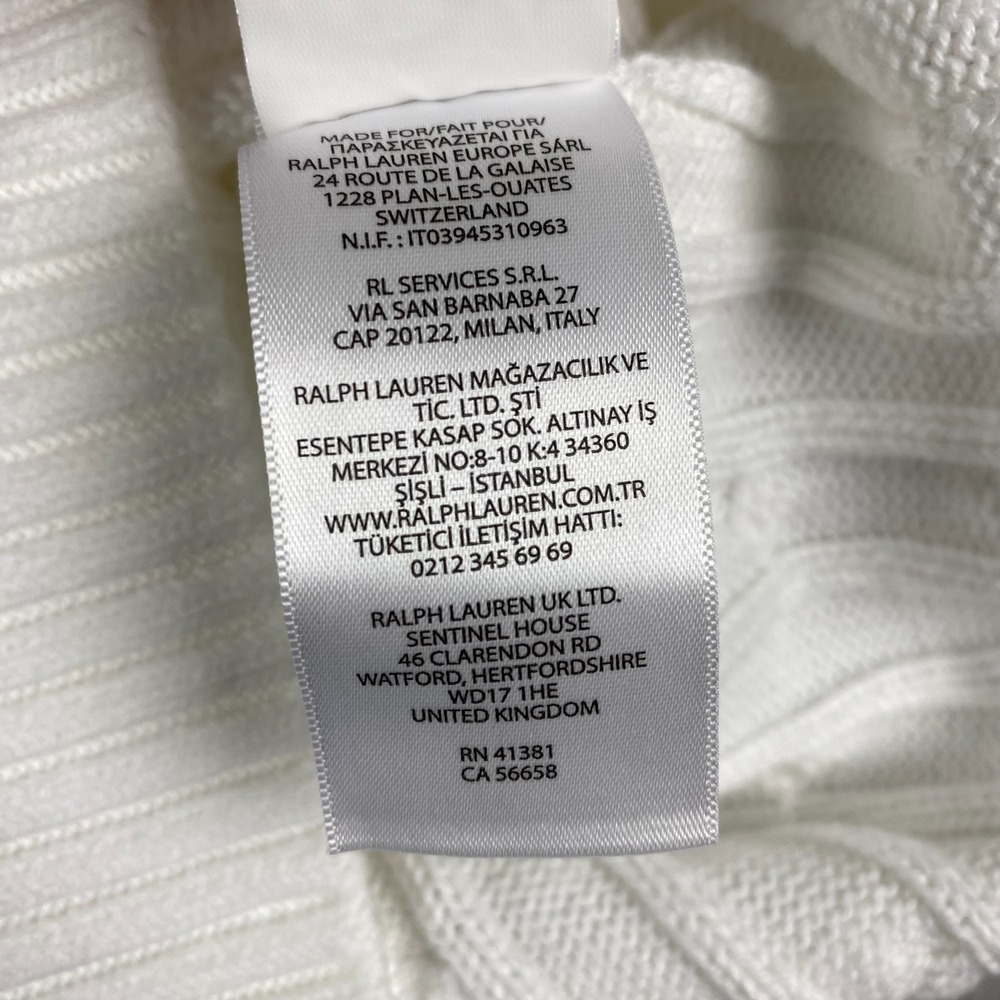 Polo Ralph Lauren Womens Cable Knit Short Sleeve Sweater White XS Preppy pony - Picture 8 of 16